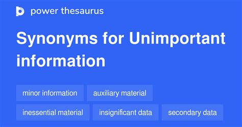 unimportant thesaurus|1 813 Words and Phrases for Unimportant .